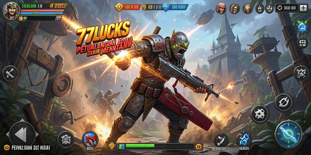 Screenshot gameplay seru di 77LUCKS dengan aksi mendebarkan.