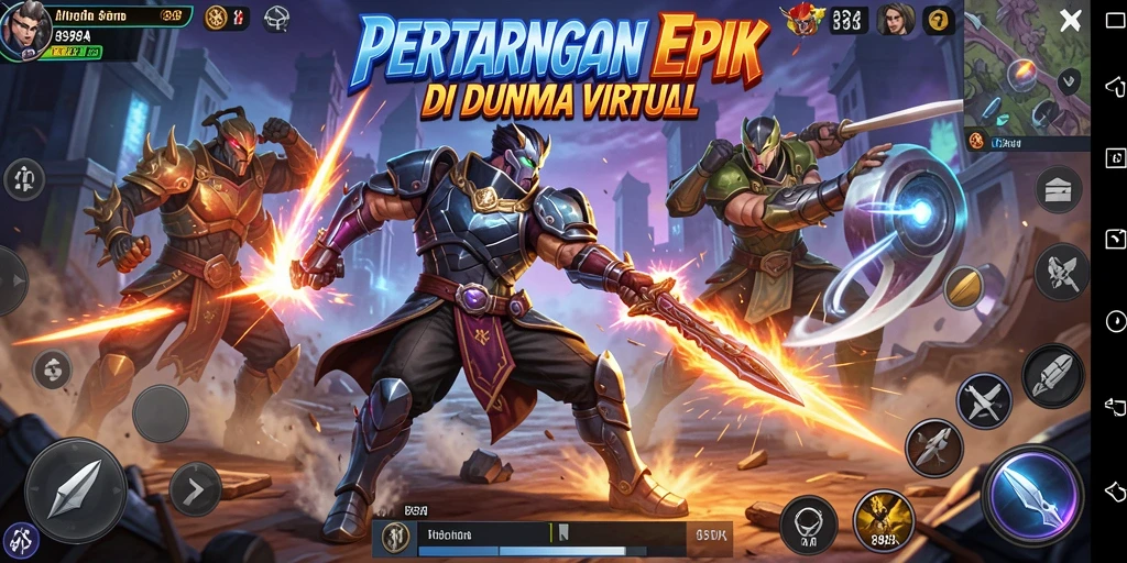 Tampilan gameplay aksi mendebarkan di 898A dengan karakter yang beragam.