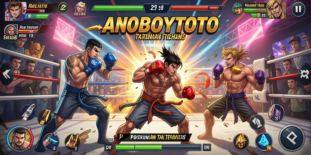Gameplay seru ANOBOYTOTO yang penuh aksi pertarungan.