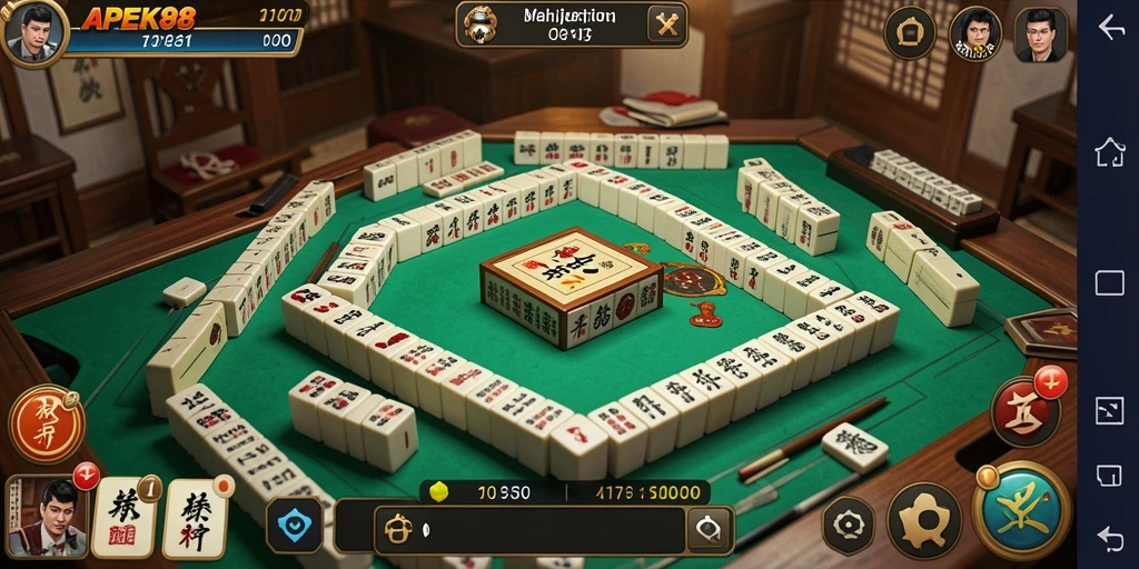 Tampilan gameplay APEK88 yang menarik saat bermain Mahjong.