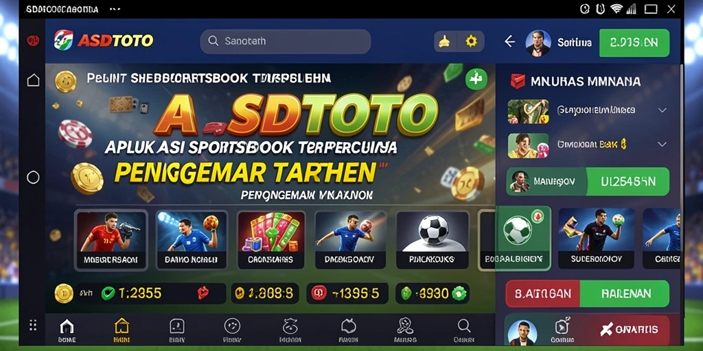 Tampilan gameplay menarik dari aplikasi Sportsbook ASDTOTO yang mudah digunakan.