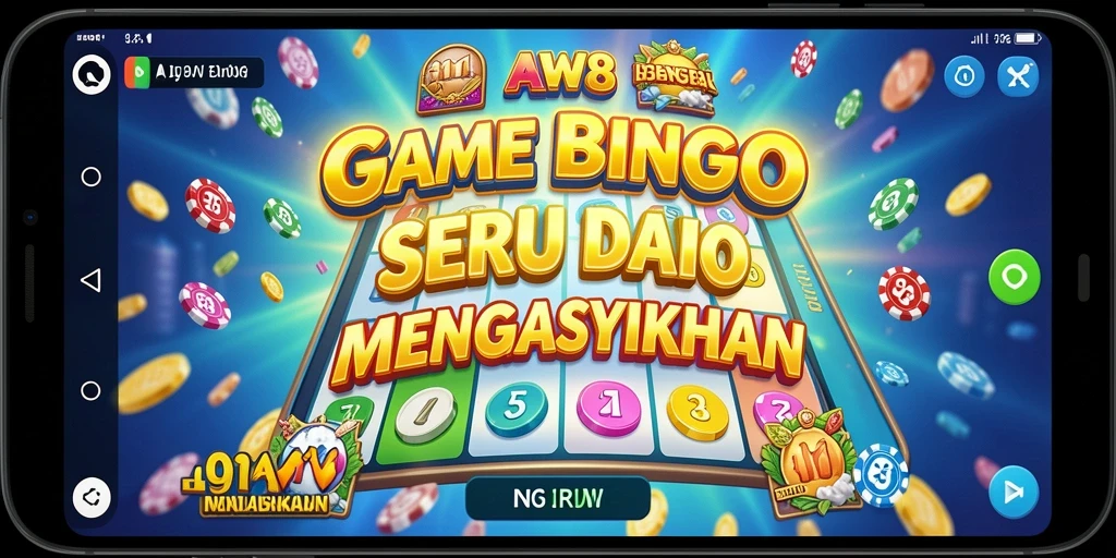 Screenshot utama AW8 menampilkan gameplay Bingo yang dinamis dan seru.