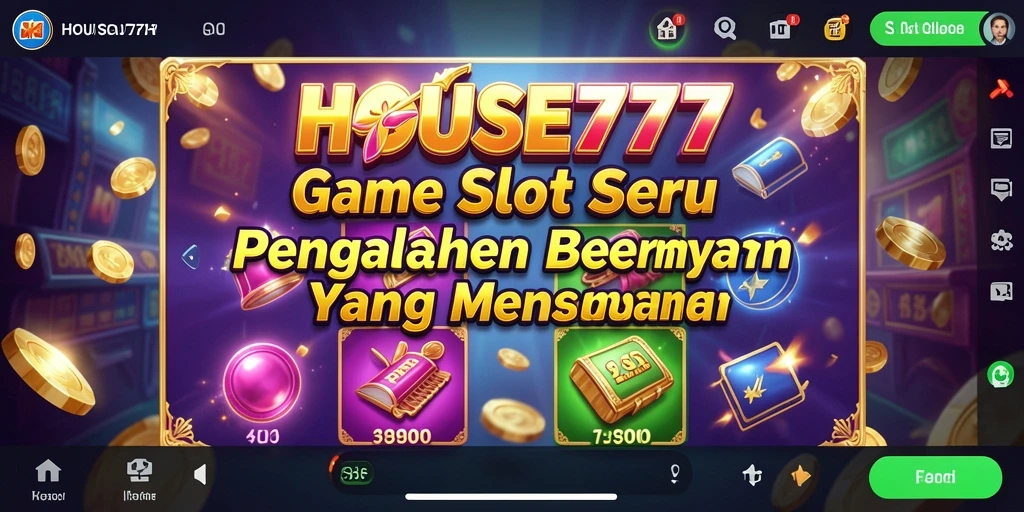 Tangkapan layar game Slot HOUSE777 dengan fitur menarik.