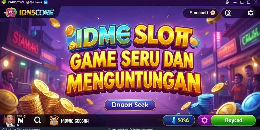 Tampilan gameplay Slot IDNSCORE yang mengasyikkan dan penuh warna.