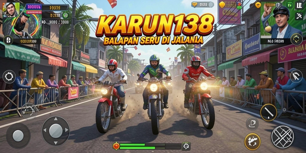 Tampilan gameplay seru dalam balapan mobil di KARUN138.