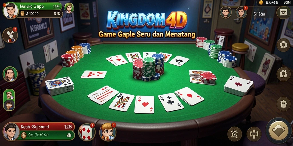 Tampilan gameplay Gaple yang menarik dan interaktif.