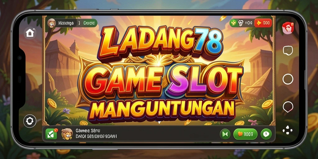 Screenshot utama menunjukkan gameplay seru di LADANG78.
