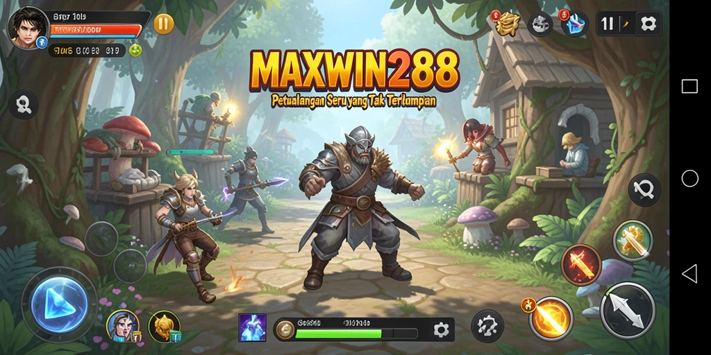 Tampilan awal gameplay <strong>MAXWIN288</strong> yang menakjubkan dengan aksi petualangan yang intens.