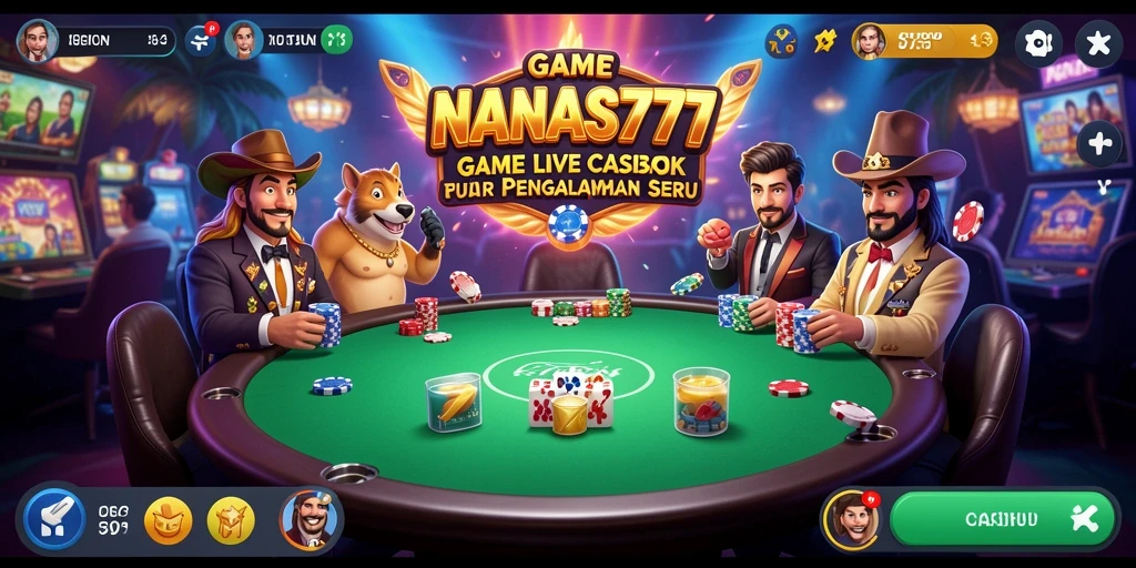 Tampilan gameplay Live Casino NANAS777 yang menarik dan interaktif.