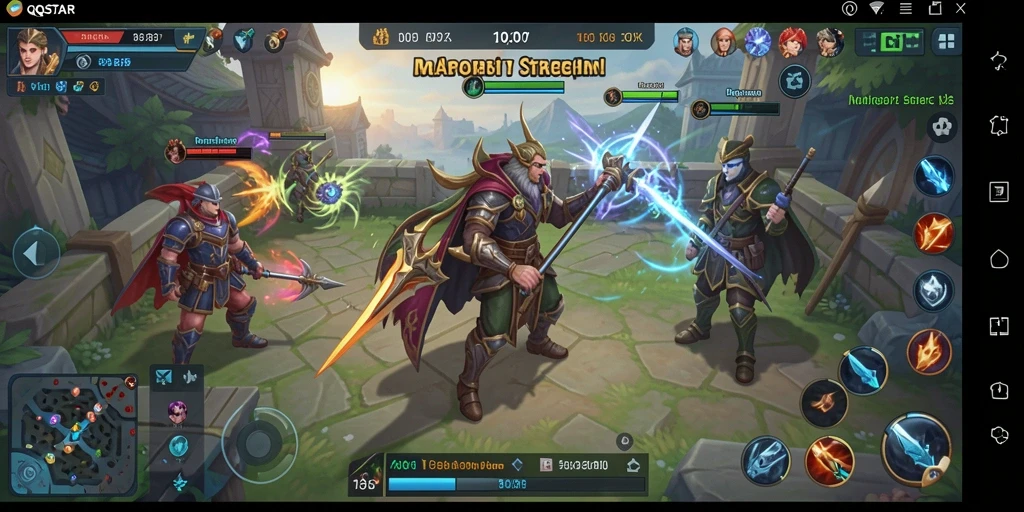Tangkapan layar utama QQSTAR menampilkan gameplay SLG yang mendebarkan.