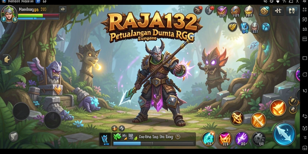 Tampilan screenshot RAJA132 menampilkan aksi seru dalam pertempuran RPG.