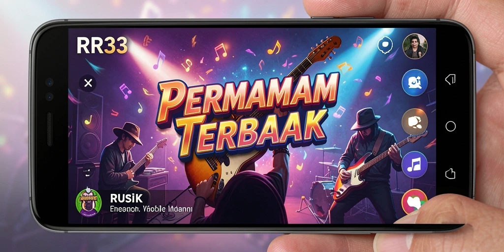 Screenshot gameplay RR33 menampilkan keseruan bermain musik.