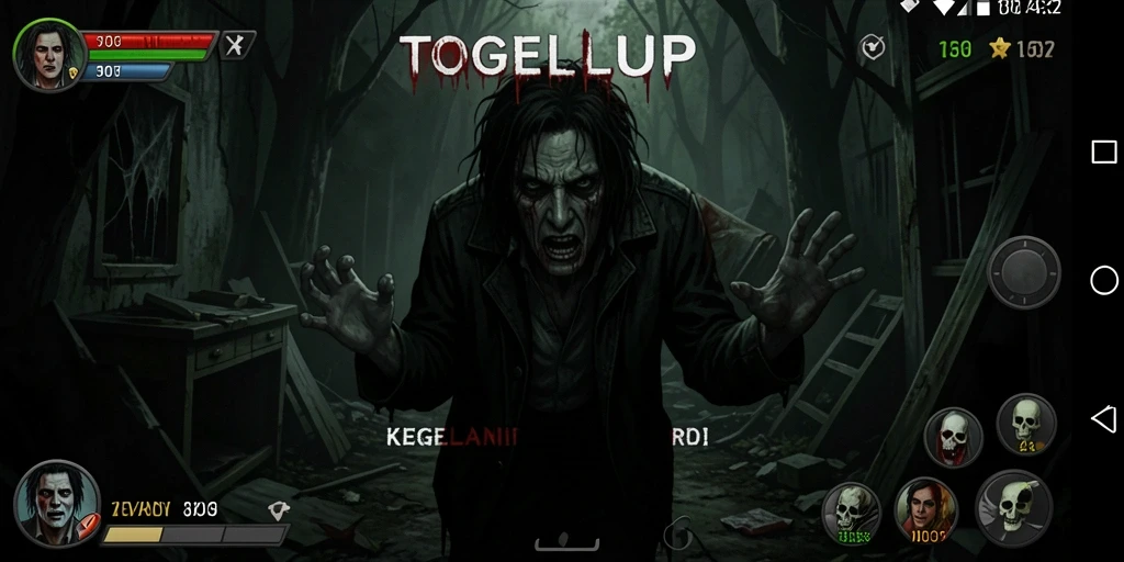 Tangkapan layar gameplay TOGELUP menunjukkan suasana mencekam yang menggugah.