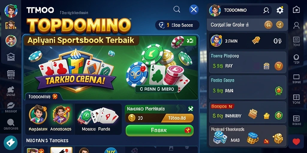 Tampilan gameplay aplikasi Sportsbook TOPDOMINO yang menarik.