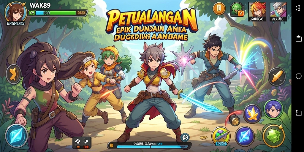 Tampilan gameplay menakjubkan dari WAK89 dalam aksi Anime.