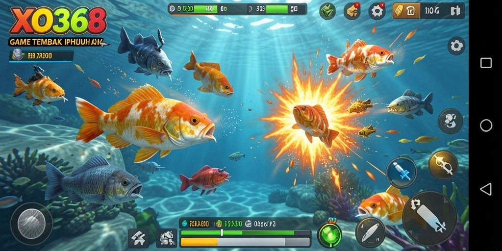 Tampilan menarik dari gameplay XO368 yang seru dan penuh aksi Tembak Ikan.